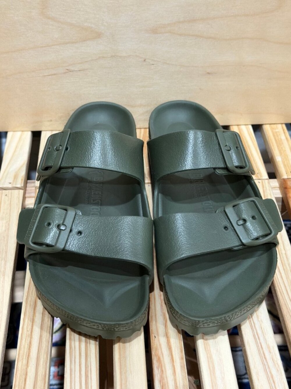Birkenstock Arizona EVA Sandals Khaki Green Size 37